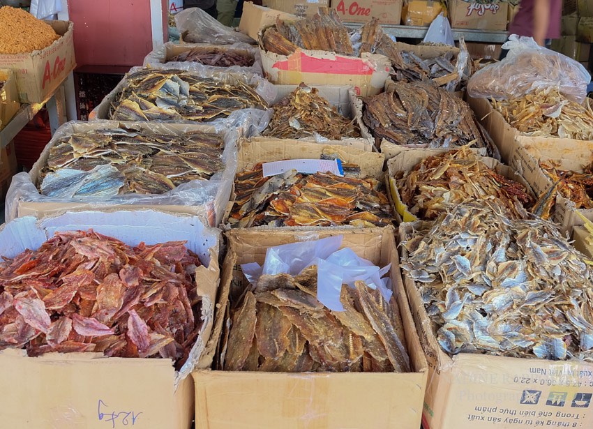 Vietnam Markt Trockenfisch