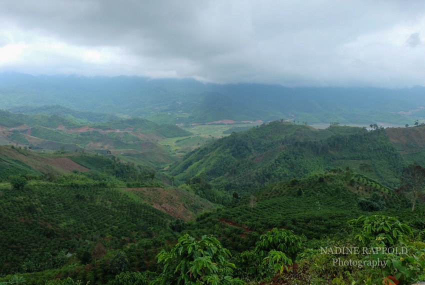 Vietnam Landschaft Berge wolkig 