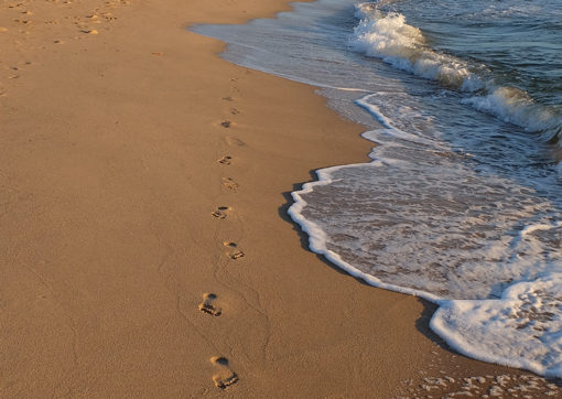 Strand, Fußabdrücke, Australien