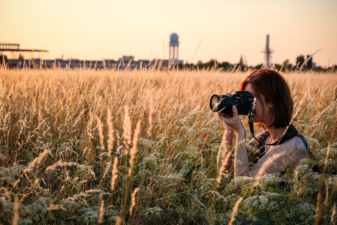Fotografin Tempelhofer Feld Abendrot Fotografin Tempelhofer Feld Abendrot